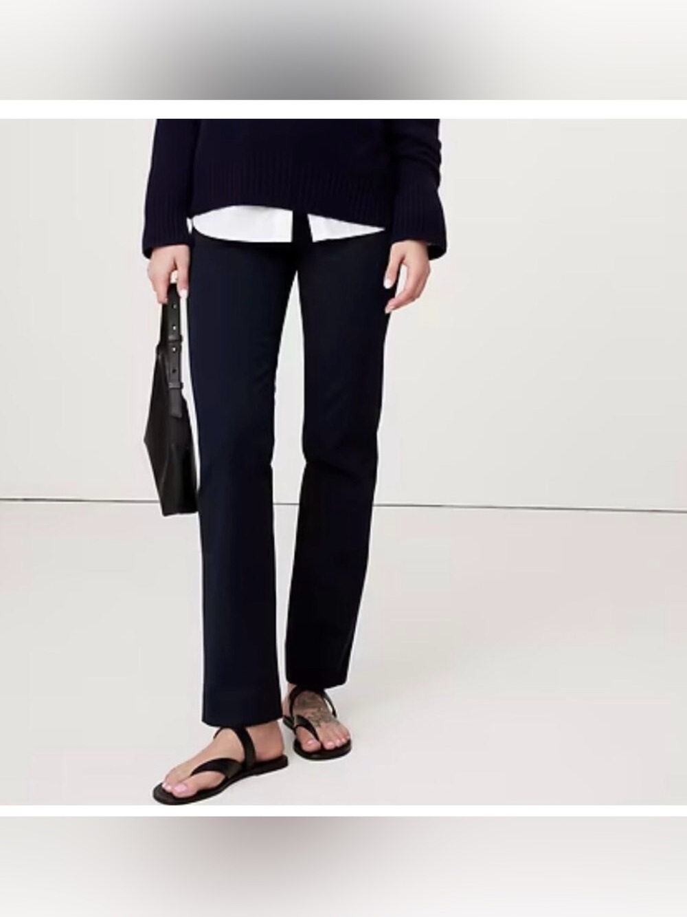 Banana Republic Women’s Navy Mid-Rise Straight Sloan Pants Size 8L